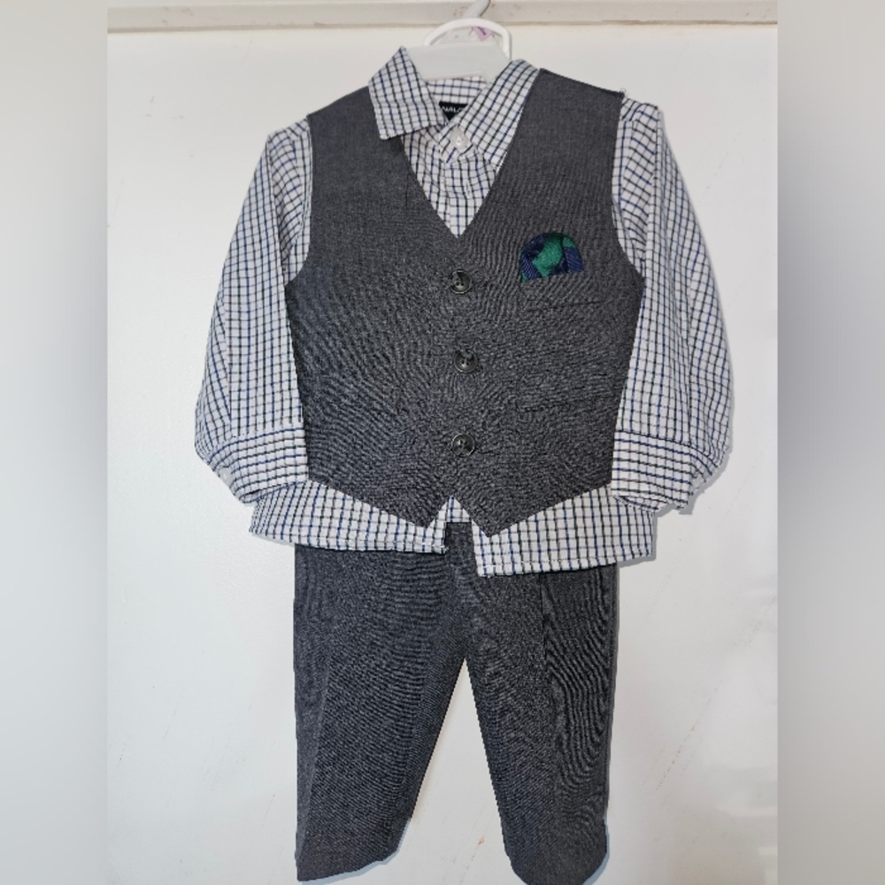 Toddler boys 3pc formal outfit 9m EUC